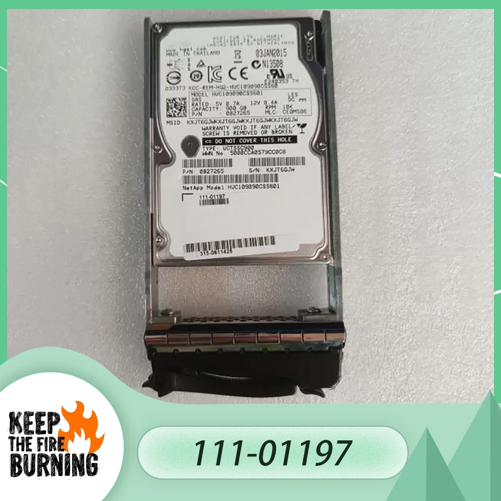 For NetApp HDD 111-01197 900G 10K 2.5''SAS HUC109090CSS601 Hard Disk