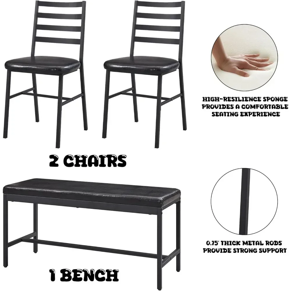 Fashion-forward-Farmhouse Dining Table Set For 4, 55