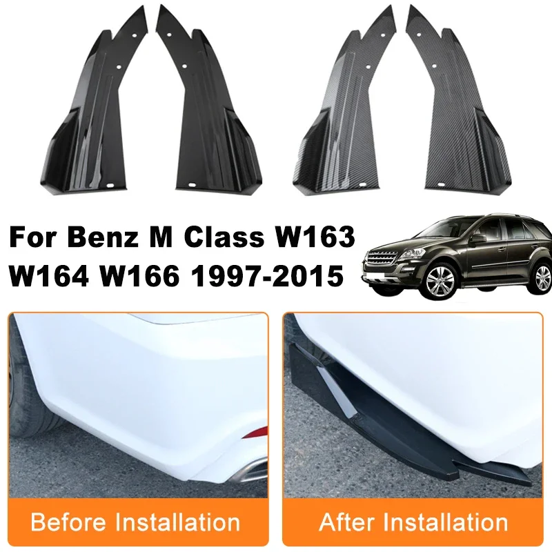 

Car Rear Bumper Spoiler Lip Diffuser Side Skirt Splitter Wrap Angle Anti-Crash For Benz M Class W163 W164 W166 1997-2015 1998