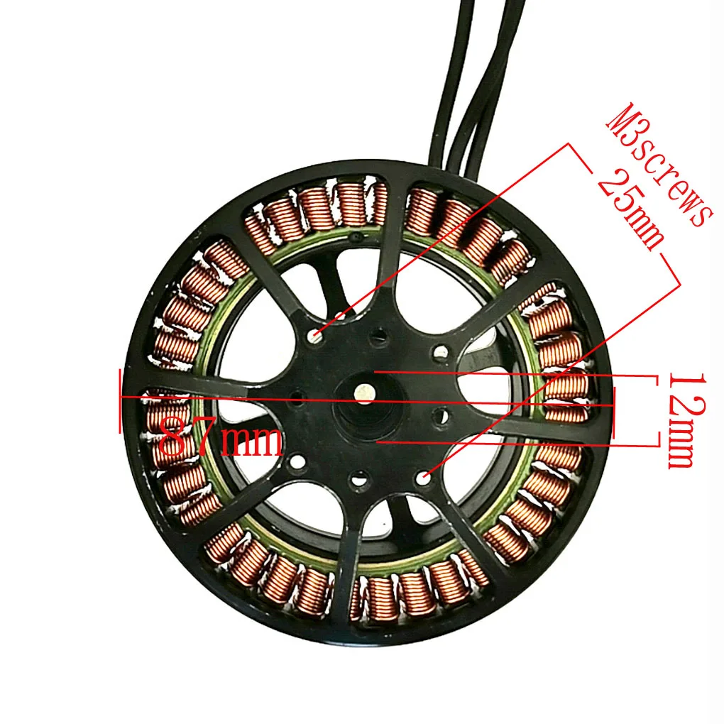 Imagem -06 - Eficiência Multi Axis Drone Rotor Disc Motor sem Escova Uav Avião de Proteção de Plantas 8727 8110 u8 Alta