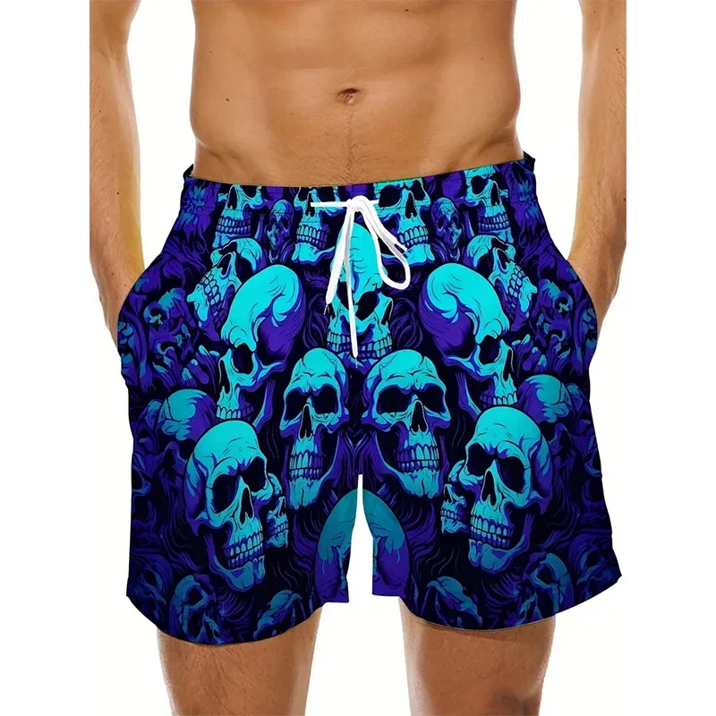 Рисунок 2 - Мужские пляжные шорты с 3D принтом черепа ужасов