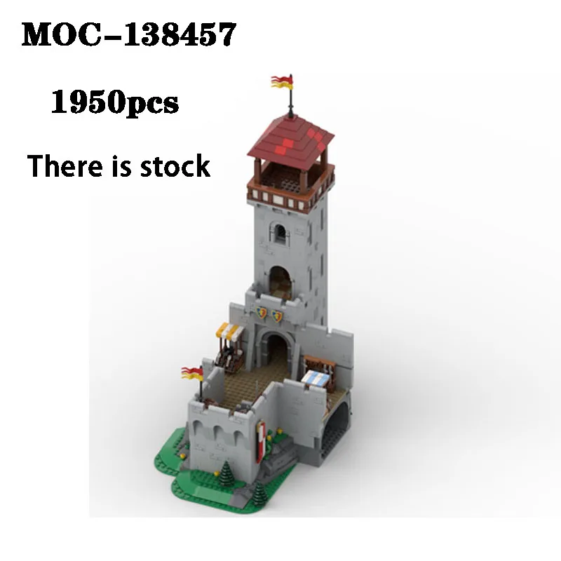 New MOC-138457 Classic 90th Anniversary Lion Knight Castle 1950PCS Suitable for 10305 Sets of Improved Building Block  Toy Gifts