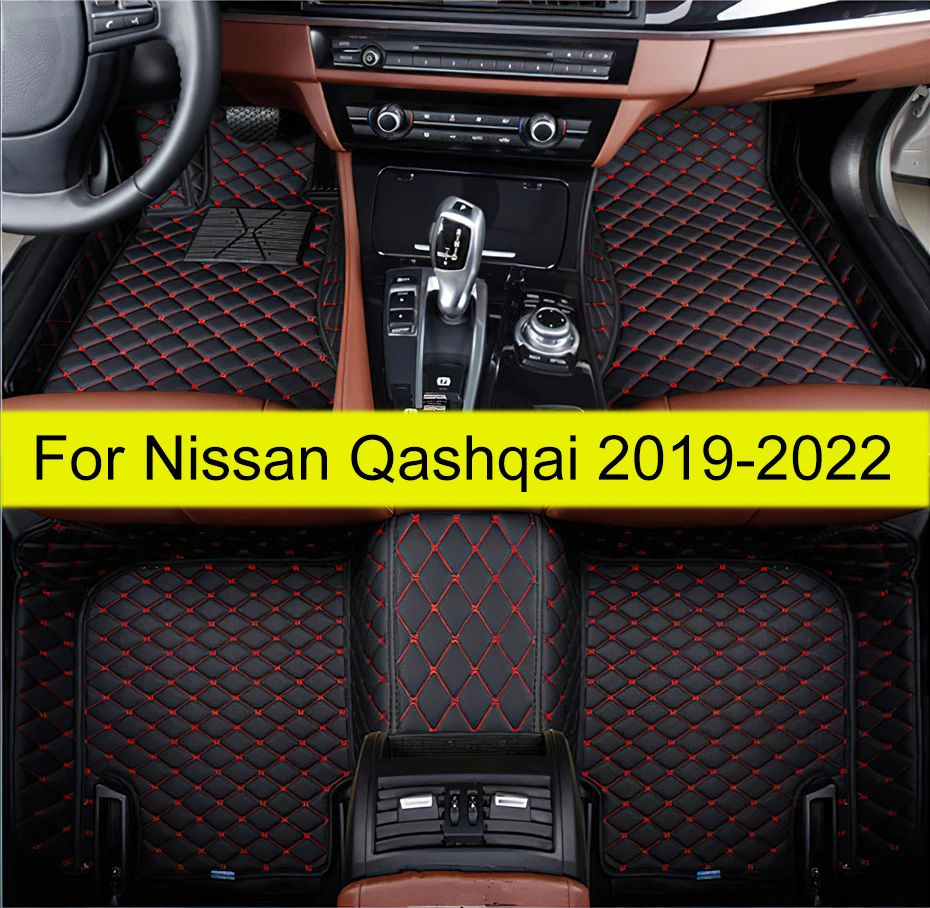 Car Floor Mats For Nissan Qashqai 2019 2020 2021 2022 Custom Auto Foot Pads Automobile Carpet Cover Interior Accessories