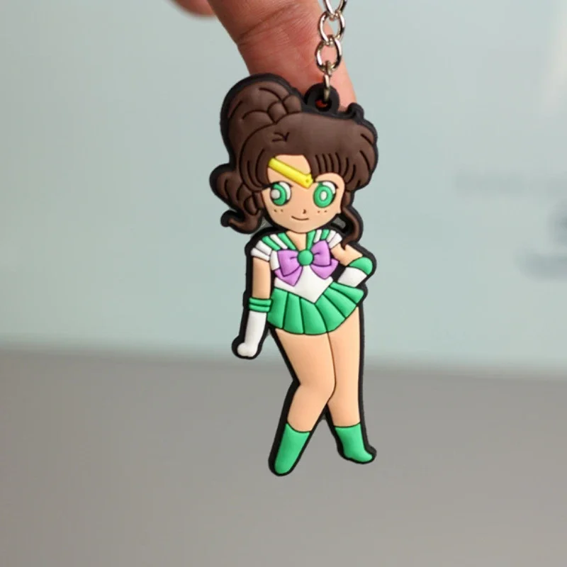 MINISO Cute Anime Sailor Moon Character Keychain for Girls Backpack Key Ring Car Key Pendant Decoration High Quality Presents