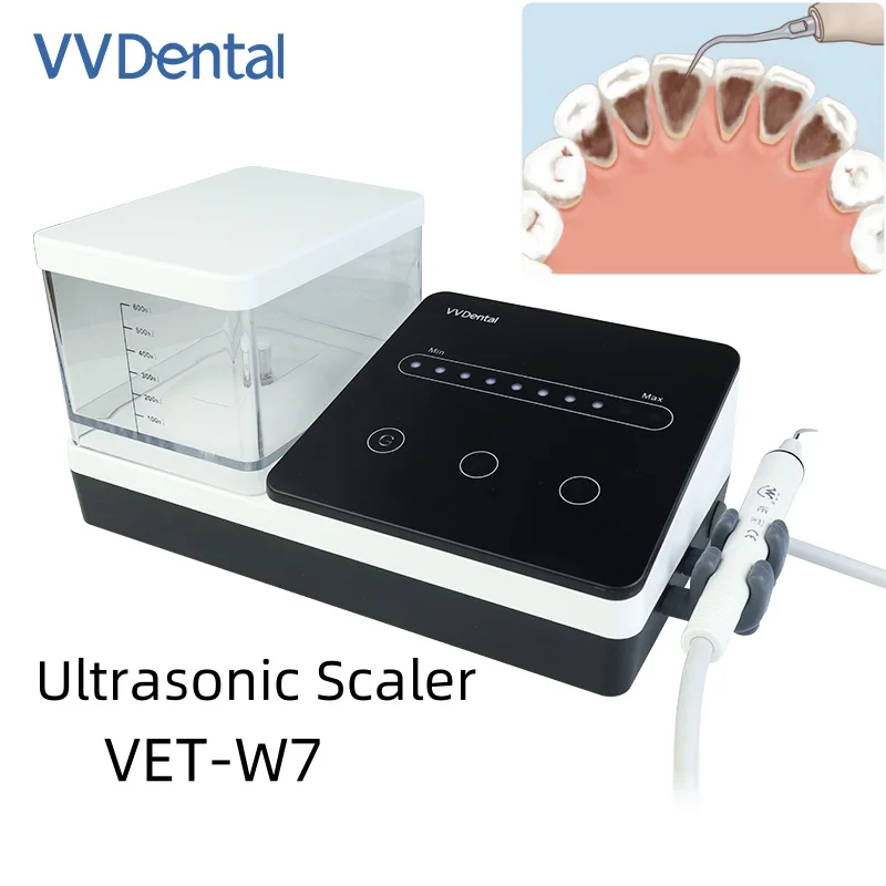 

VVDental Portable Ultrasonic Piezo Scaler Automatic Water Supply Mode Give 10pcs Tips and Handpiece Fit EMS Woodpecker Cavitron