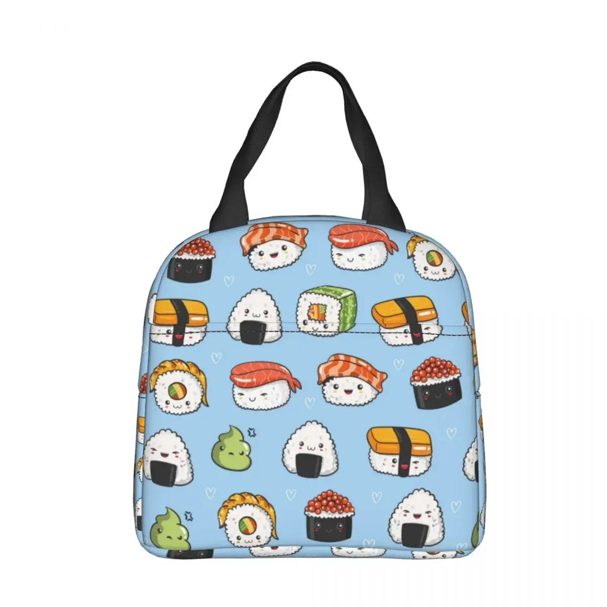 Cute Cartoon Sushi Pattern Insulated Lunch Bags Leakproof Lunch Container Thermal Bag Lunch Box Tote Picnic Food Storage Bags