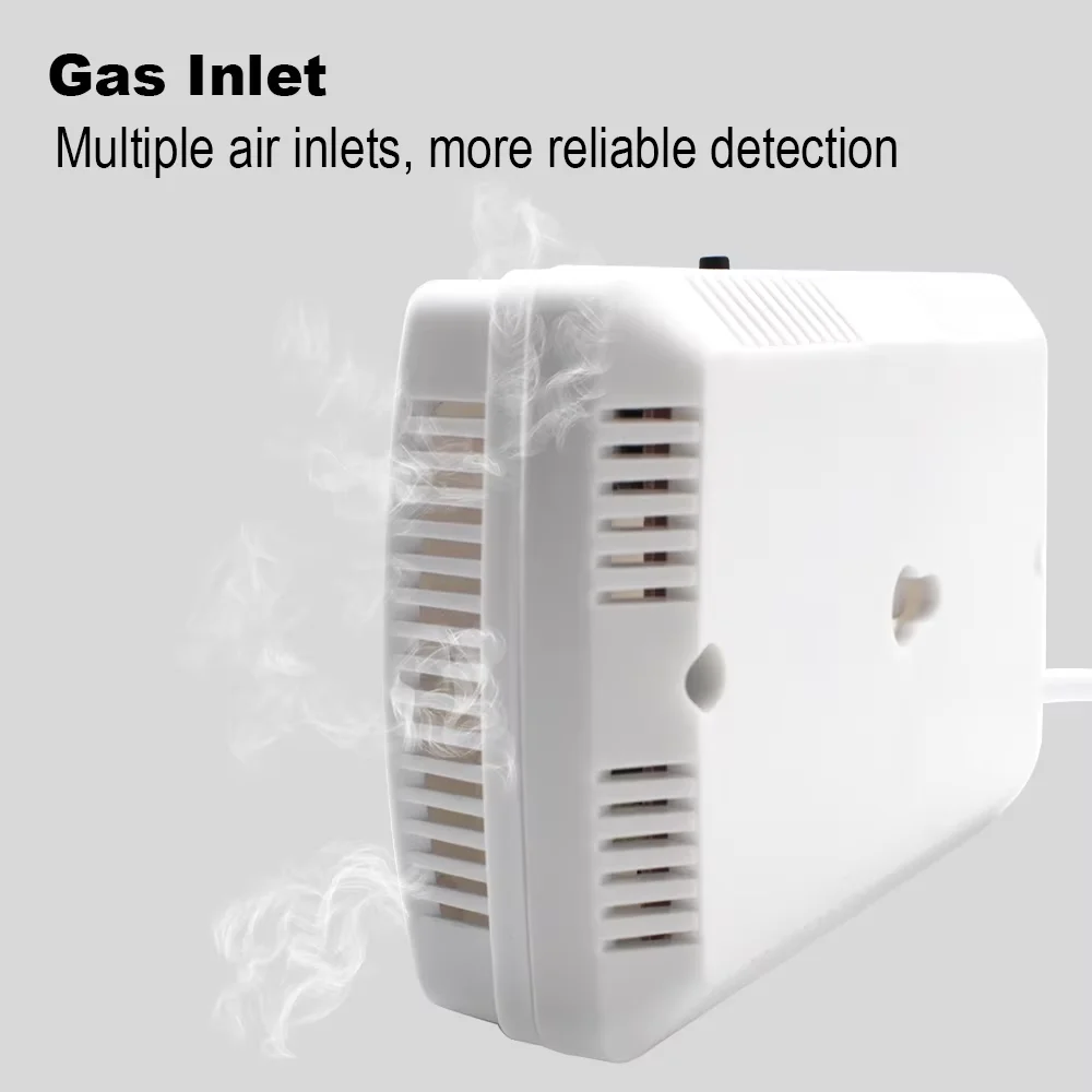 2-in-1 Natural Gas Carbon Monoxide Detector Plug-In Combustible Gas Leak Sensor Alarm for Kitchen Propane LPG Combination