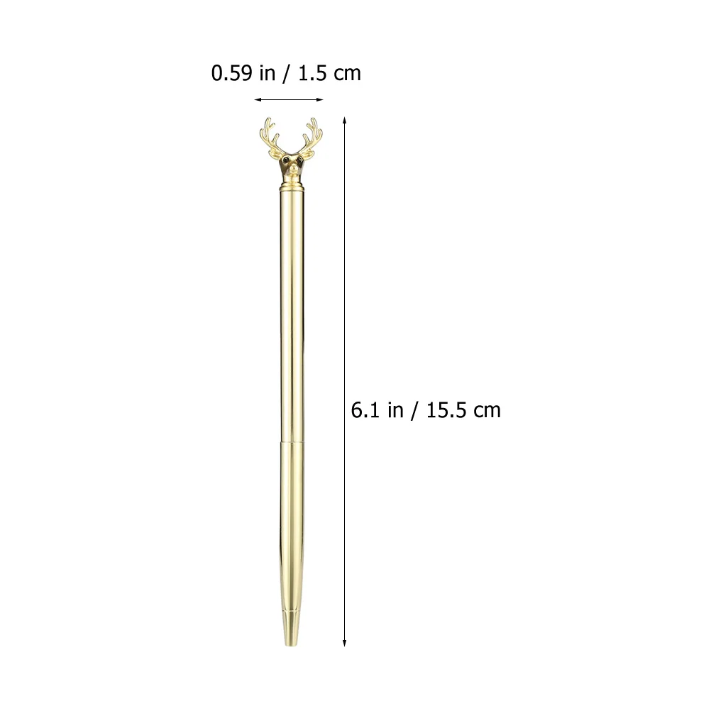 

3Pcs Metal Ballpoint Pens Deer Head Shaped Creative Pens for Students Office Supplies Ballpen School Supplies Party Gifts