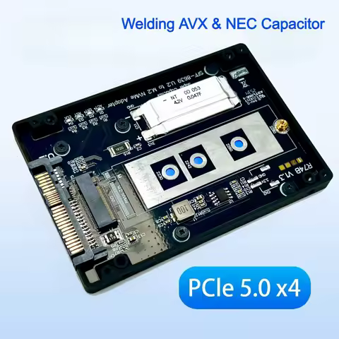 ADT PCIe 5.0 X4 M.2 NVMe to U.2 U.3 SATA SSD SFF8639 Adapter Hard Drive CNC Box 2230/2242/2260/2280 Ssd m2 ddr4 128Gbs GEN5 GEN4