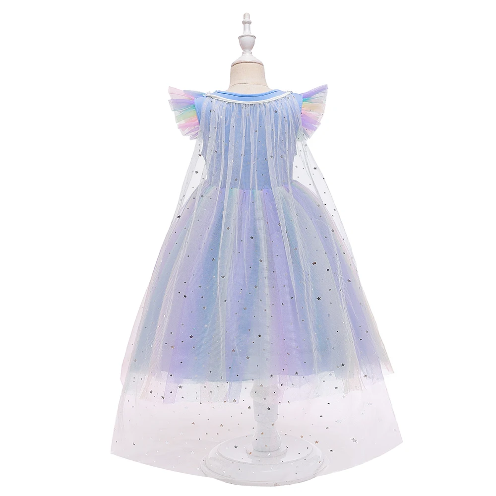 Klassisches Schneeprinzen-Partykostüm für Mädchen, Karneval, Halloween, Weihnachten, Tüll-Geburtstagskleid, Ballkleid, Mädchen-Cartoon-Kleid – Detail 7