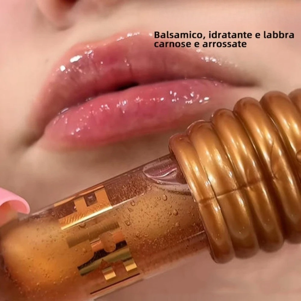 取り外し可能なキーホルダー付きの贅沢なハニーリップオイル、荒れた唇のための栄養を与えるフランス製フォーミュラ、毎日の保湿、美容の必需品、メイクアップ