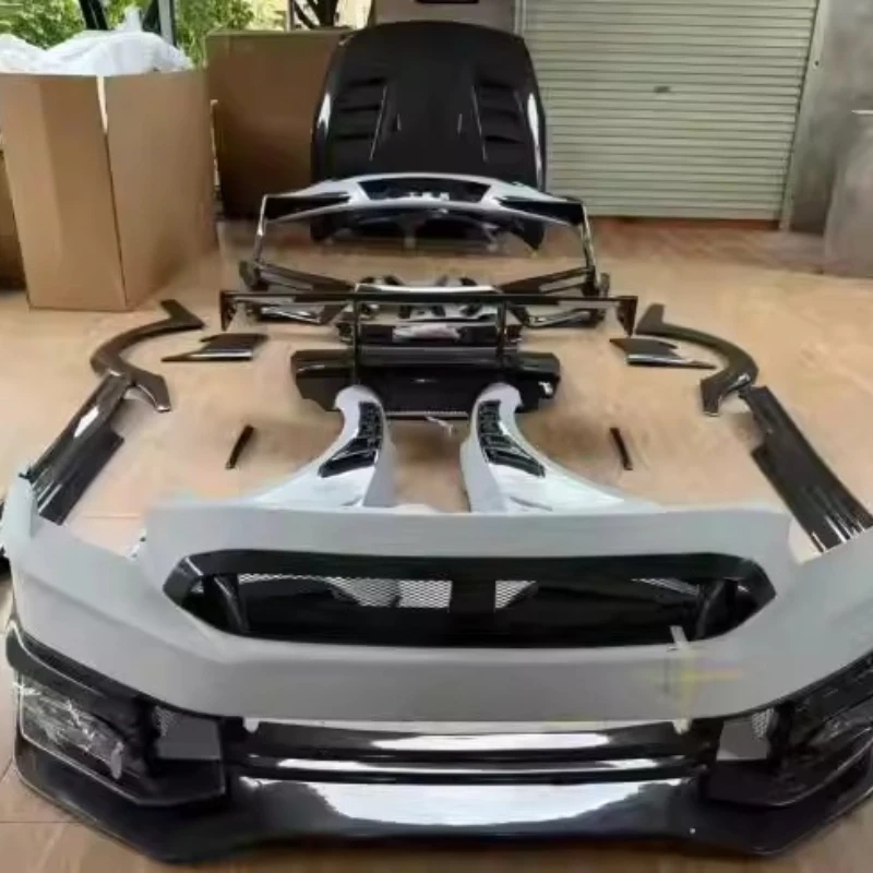 Suitable for 35 modified TOP surrounded carbon fiber front bar side skirt rear bar hood tail