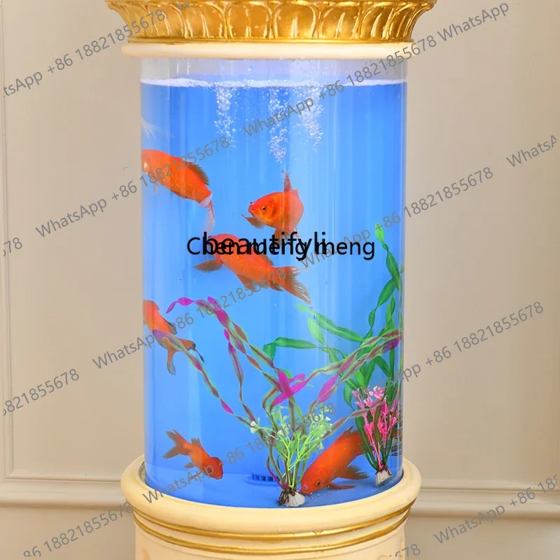 K182ZC182European floor-to-ceiling fish tank, living room ornament, interior decoration, crystal beads, home improvement gifts