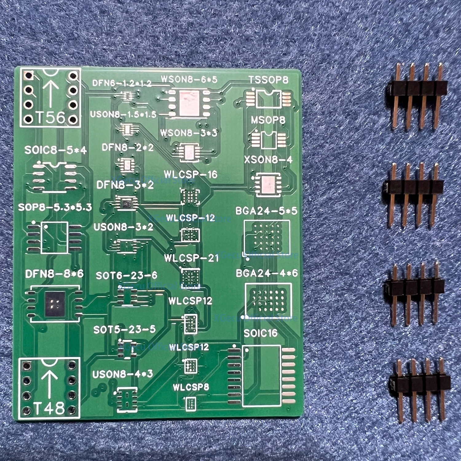 Adaptador universal com PCB de 4 camadas, SMD para DIP8, SOIC8, SOIC16, SOP8, DFN8, USON8, DFN8, SOT5, WSON8, WLCSP, TSSOP8, BGA24, 25 em 1