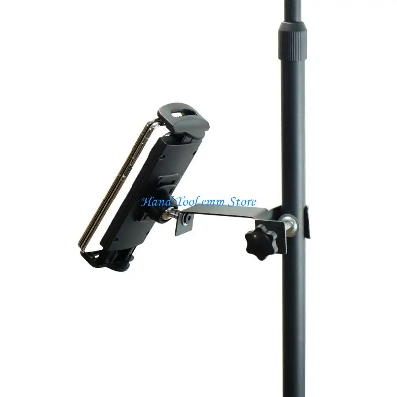 H37F Tablet Holder for Mic Stand Phone Mount Holder for Microphone Stand Music Stand