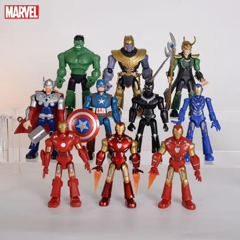 Marvel The Avengers Iron Man Peripheral Movies Animation Peripheral Surprise Blind Box Desktop Decoration Ornament Boys Gift