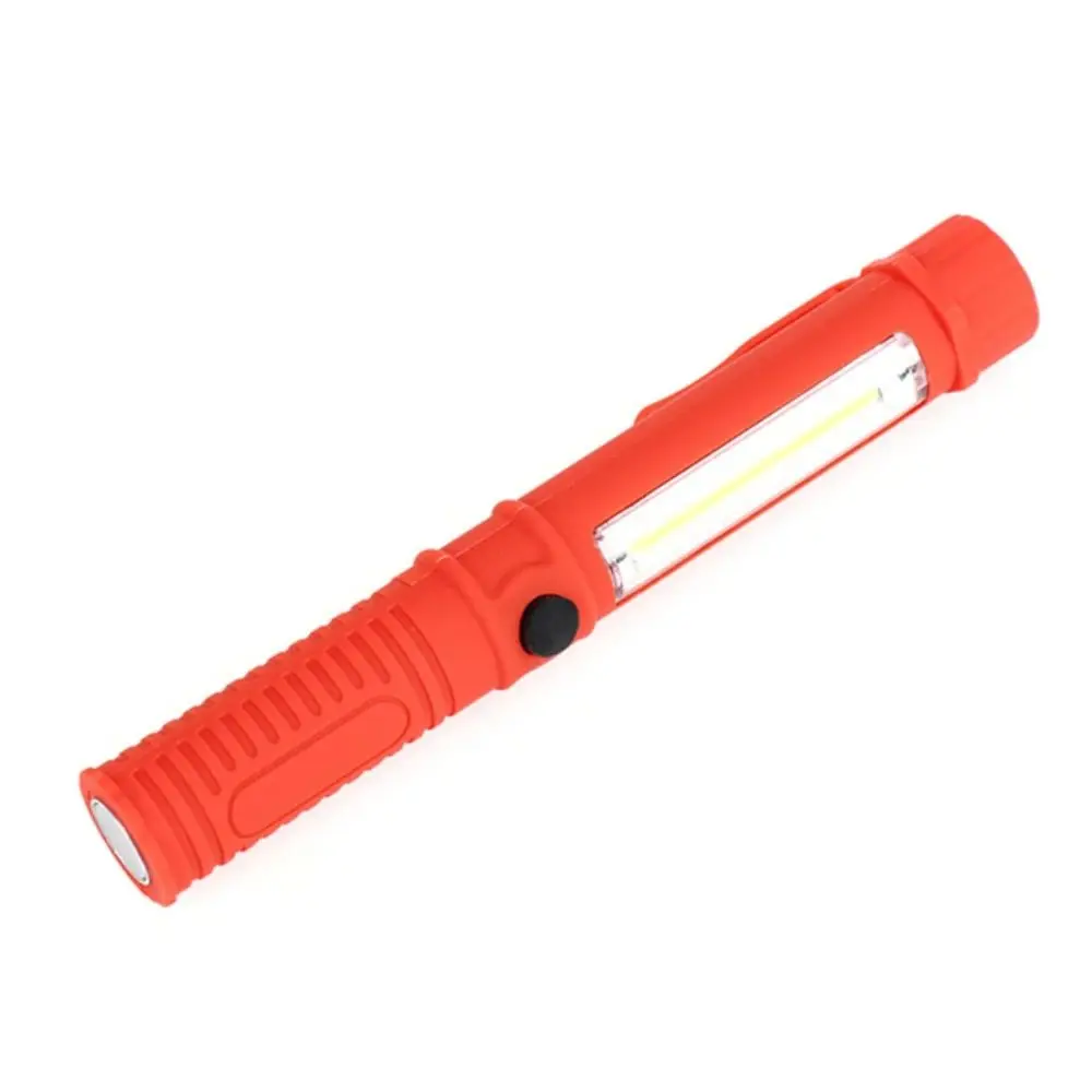 Security Multifunctional COB LED Flashlight Magnetic Base Waterproof Work Light Clip Bottom Magnet Mini Pen Light Self Defense