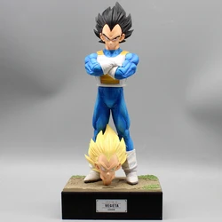 30cm Dragon Ball Z Action Figure Vegeta Figuras with Two Heads DBZ Manga Figurine Toy Anime GK Statue Model Doll Peripheral Gift