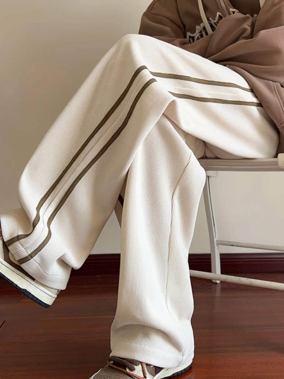 

Мужские вельветовые брюки свободного кроя в американском ретро-стиле, повседневные, осенне-зимние, модные, брендовые, струящиеся, длинные