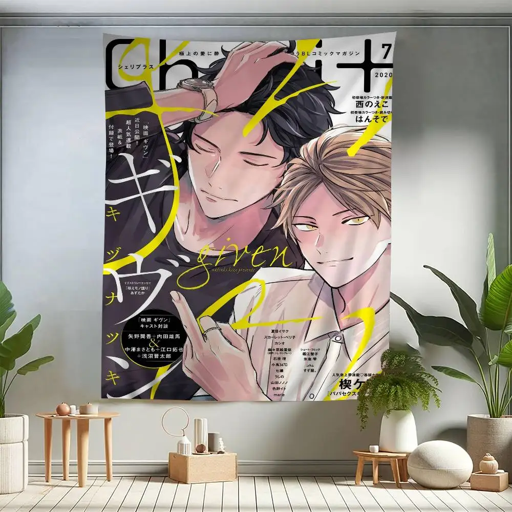 Japanese Cartoon Given Cartoon Tapestry Art Science Fiction Room Home Decor Wall Hanging Sheets