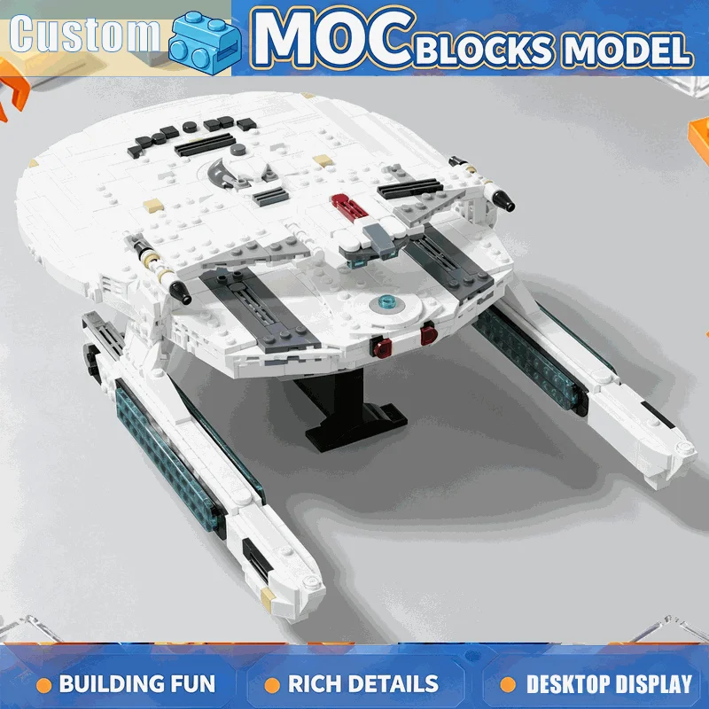 1166PCS White Space Cruiser Building Blocks Futuristic Exploration Starship Model DIY Assembly Creative Collection Festival Gift