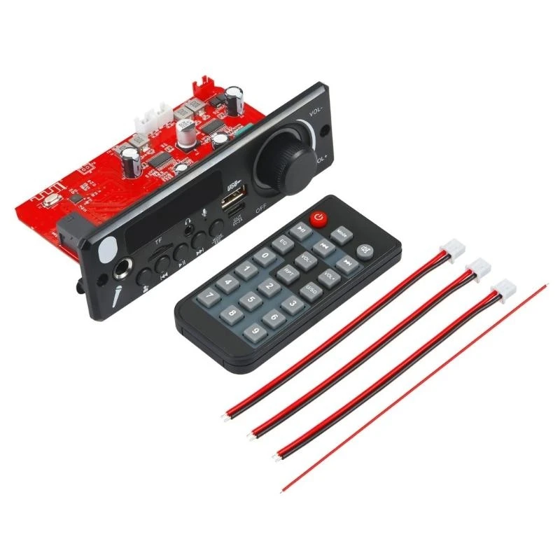 80W Amplifier MP3 Decoders Board 12V 160W Wireless Music Player Car FM Radio Module Microphone