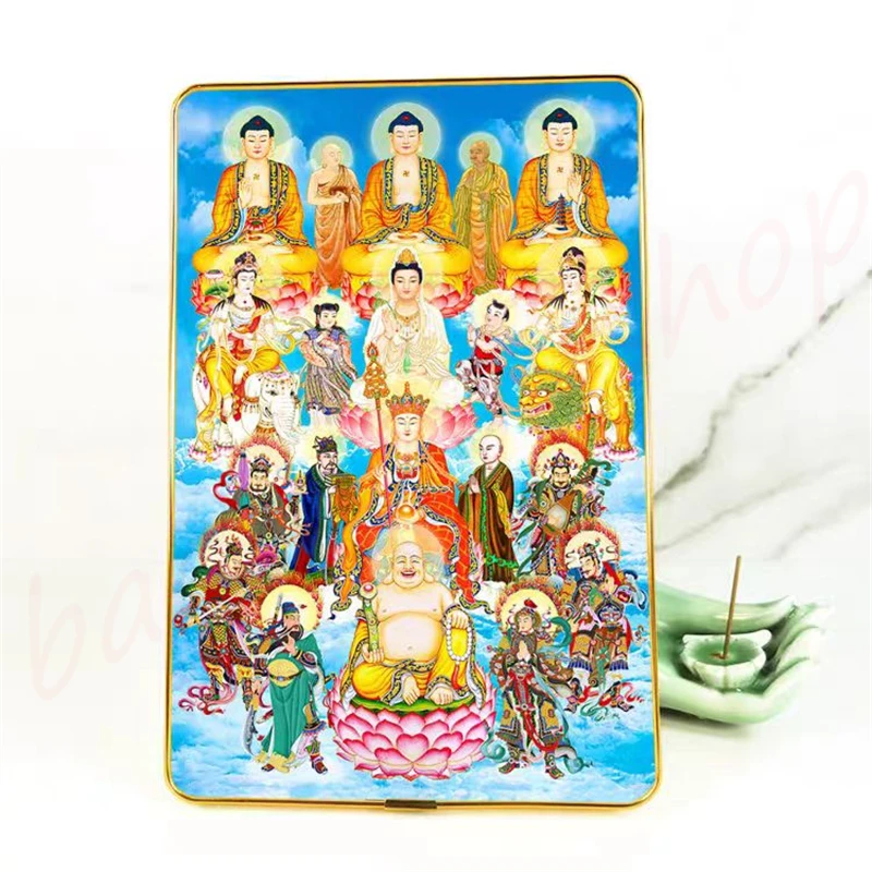 Auspicious Buddha Picture Frame Ornaments, High-definition, Full Frame, Exquisite Home Religious Feng Shui Ornaments