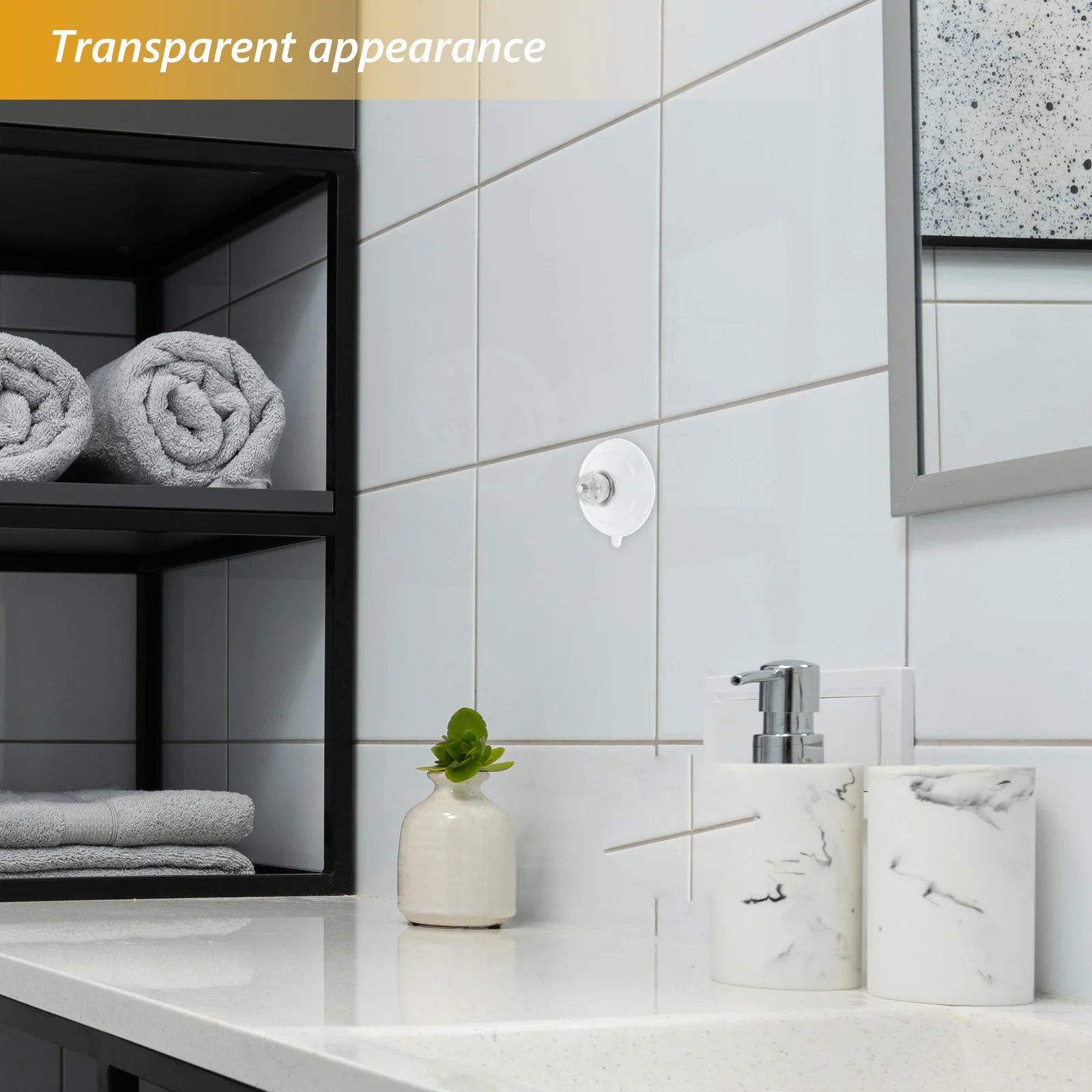 

6Pcs Clear Screw Suction Cup Hooks Transparent PVC Heavy Duty Holders for Kitchen Bathroom Window Car Mirror 45mm