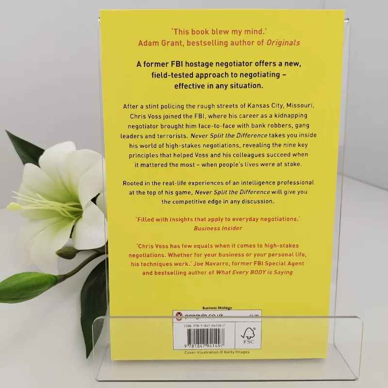 Never Split the Difference: Negotiating As If Your Life Depended On It by Chris Voss Self Help Book philosophy book