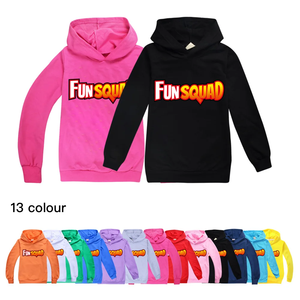 Kids Teen Girls Game Fun Squad Gaming Comfy Versatile Hooded Sweatshirt Top For Street & Fashion Spring Fall Outfit Hoodies Tops