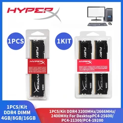 1Pcs/1Kit Hyperx RAM DDR4 Memoria 3200MHz 2666MHz 2400MHz 1.2V Desktop Memory 16GB 8GB 4GB PC4-25600 21300 19200 DIMM 288pin