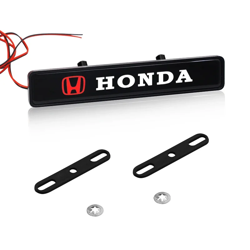 جديد سيارة الجبهة هود مصبغة شعار مصباح ليد شواء أضواء الزخرفية لهوندا موجين الطاقة نوع جاز سيفيك إلهام صالح HRV CRV #2