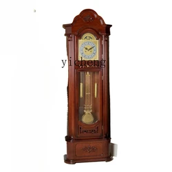 ZC the Grandfather Clock Solid Wood Vertical Pendulum Clock Retro Simple New Chinese Style Living Room Clock