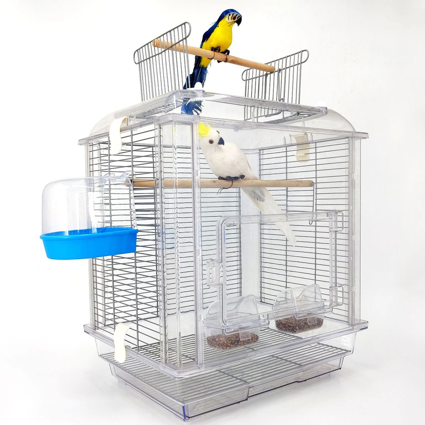 

Parrot Bird Cage Large Space for Viewing and Transparent Cage Large Metal Pet Cages Acrylic