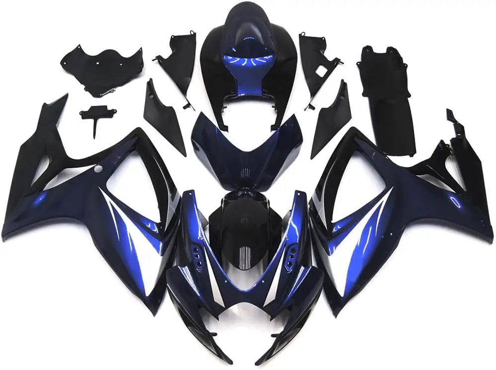 

Dark Blue Silver Injection Fairings ABS Plastic Fit for Suzuki GSXR 600 750 06 07 GSXR600 GSXR750 2006 2007 K6 Fairing Motorcycl