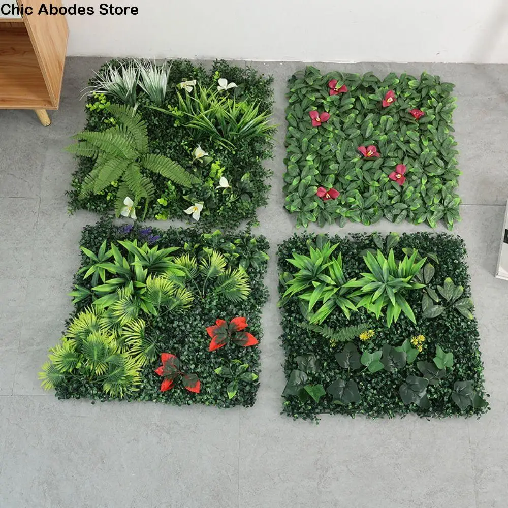 

DIY Artificial Plant Wall Panel Eternal Life Flower Simulation Maple Plant Sheet No Watering Green Artificial Fern Grass