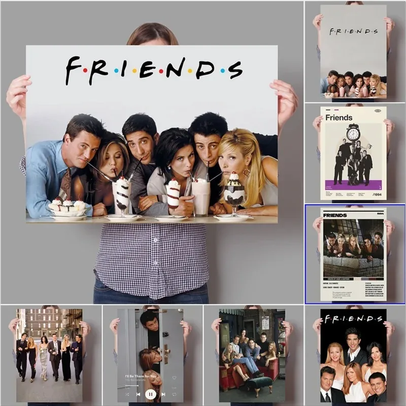 Friends Tv Show Poster Aesthetics Six of One Movie Pictures Canvas Painting For Wall Art Mural Room Decor Home Living Decoration