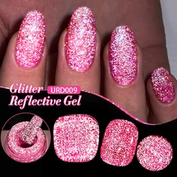 UR SUGAR 7.5ml Neon riflettente Glitter Gel smalto per unghie Super Flash scintillante Semi permanente UV/LED pittura Gel Polish