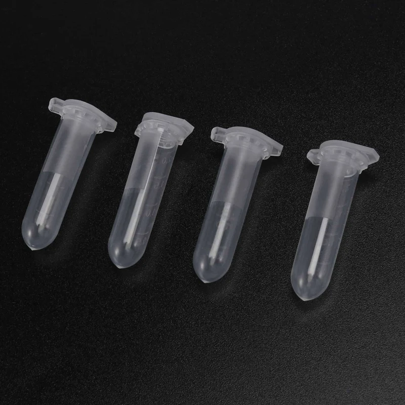 1500Pcs 2Ml Micro-Centrifuge Tube Test Tube Vial Clear Plastic Vials Container Snap Cap For Laboratory Sample Storage