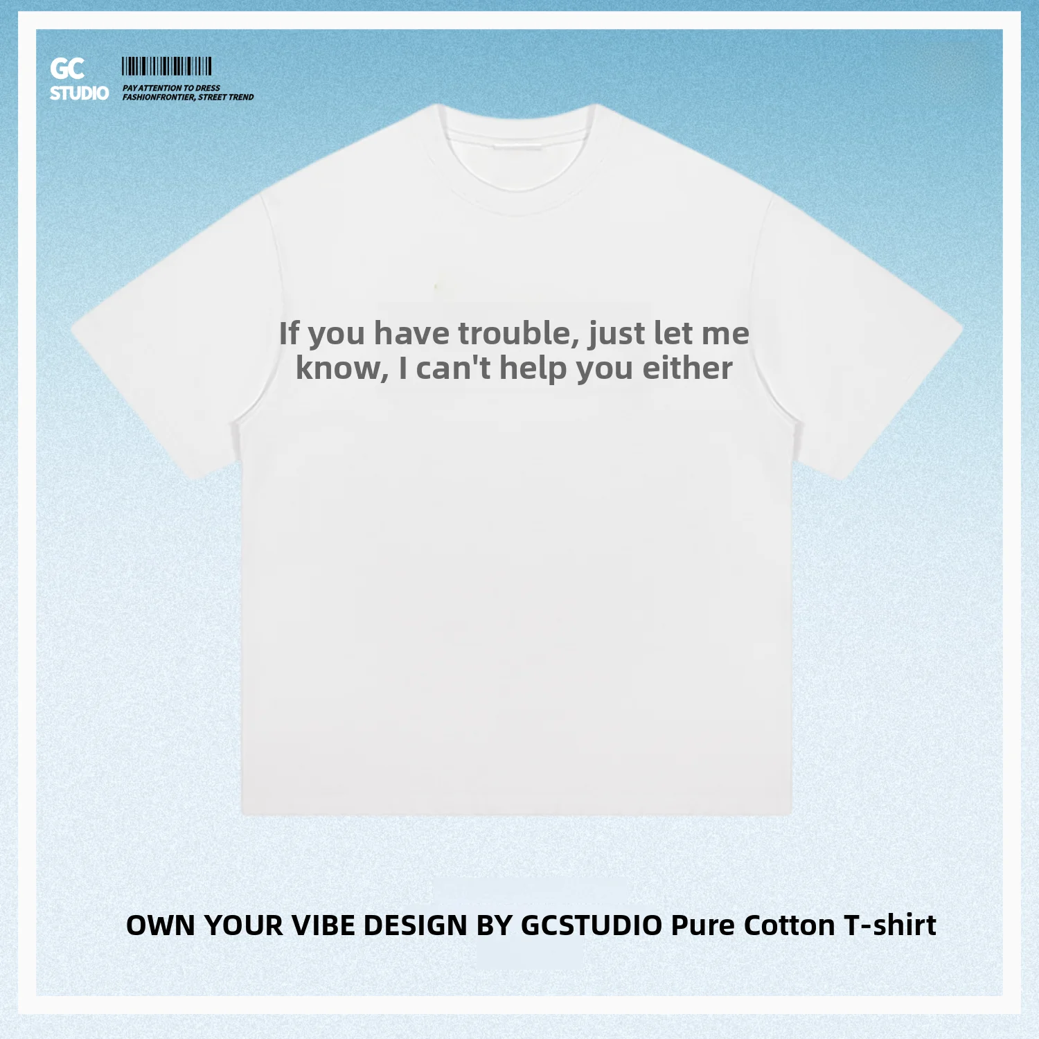 Comfortable Pure Cotton Casual Commute Style T-Shirt Funny Creative Text Simple Answer Style Breathable Skin-friendly Summer Tee
