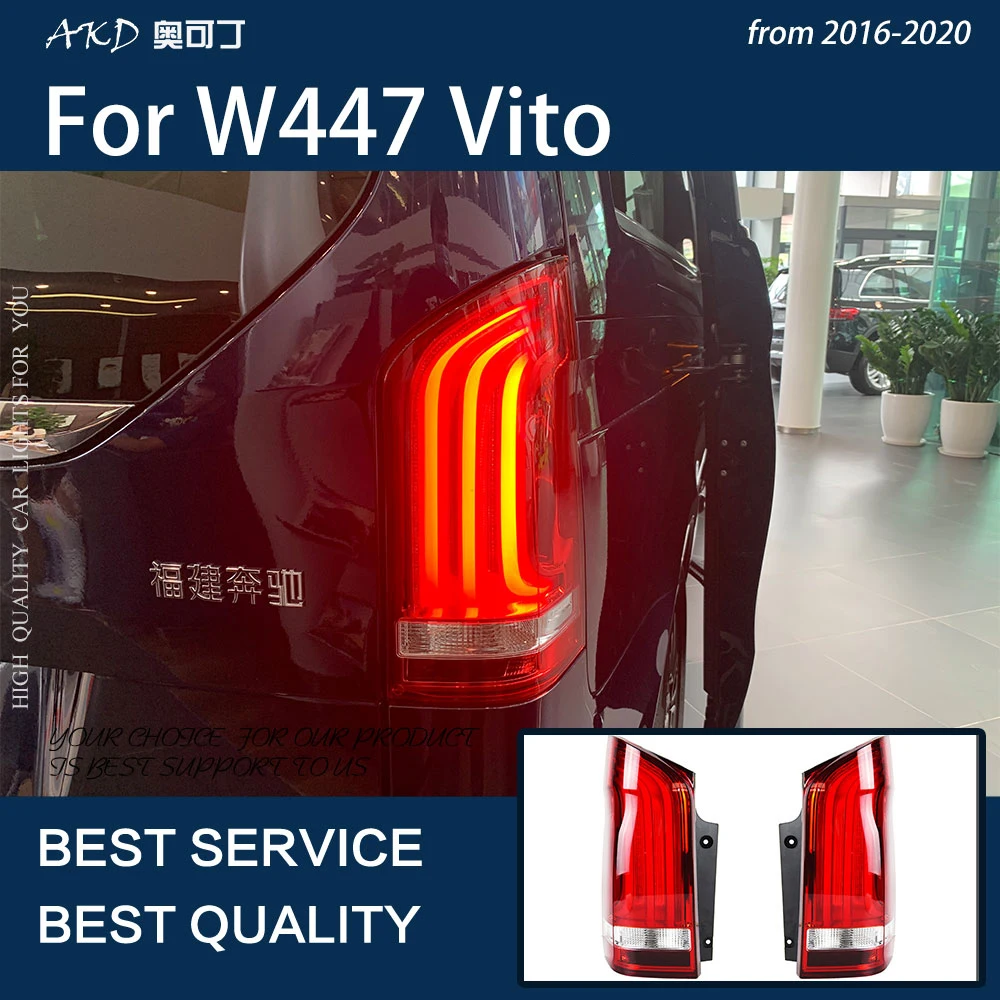 

Car Lights for Vito W447 2016-2022 V220D V250 LED Auto Taillight Assembly Upgrade High Configure Signal Lamp Tool Accessories