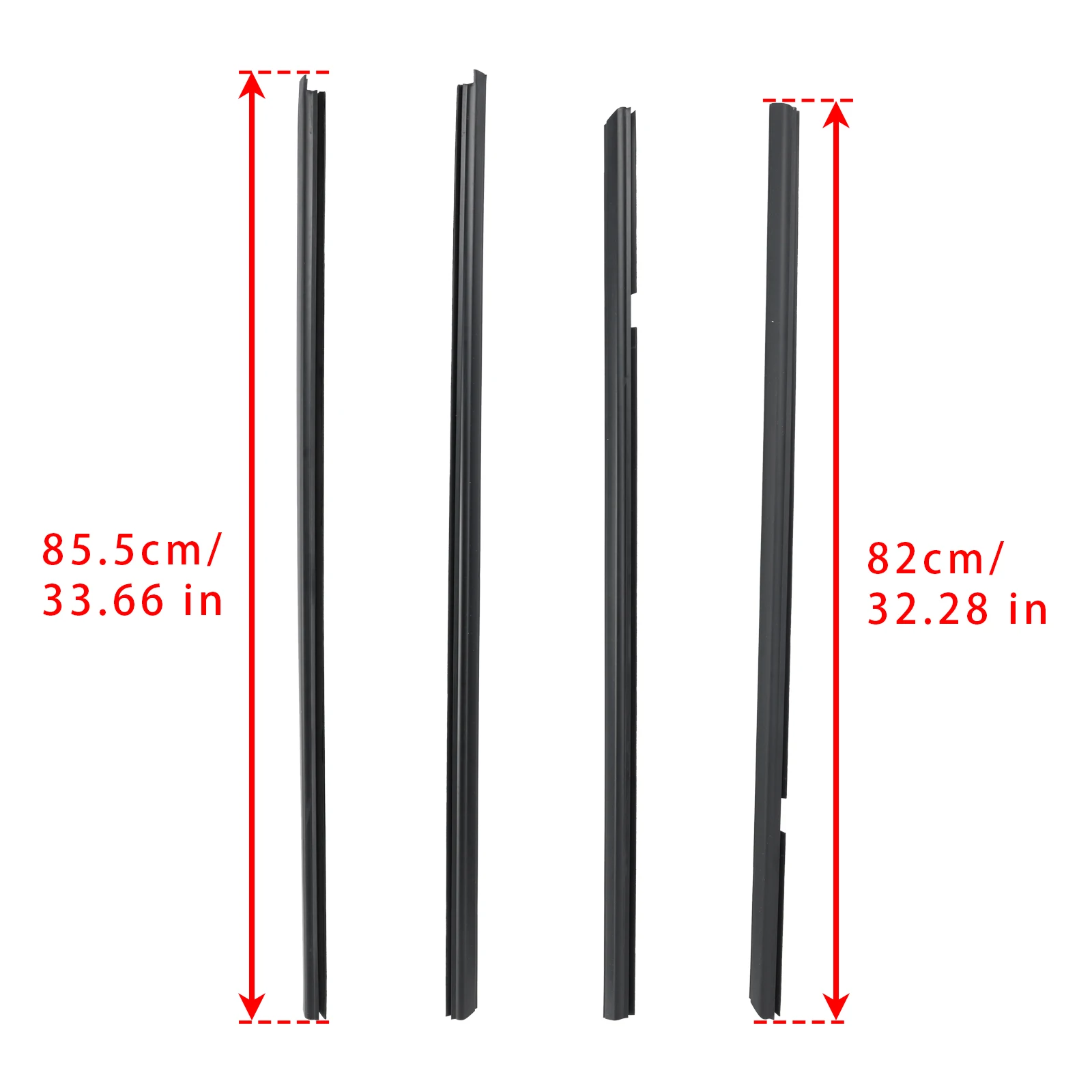 Ardubatech-Moldagem de Janela Exterior, Weatherstrip para Honda Insight 2010, 2011, 2012, 2013, 2014, 4pcs