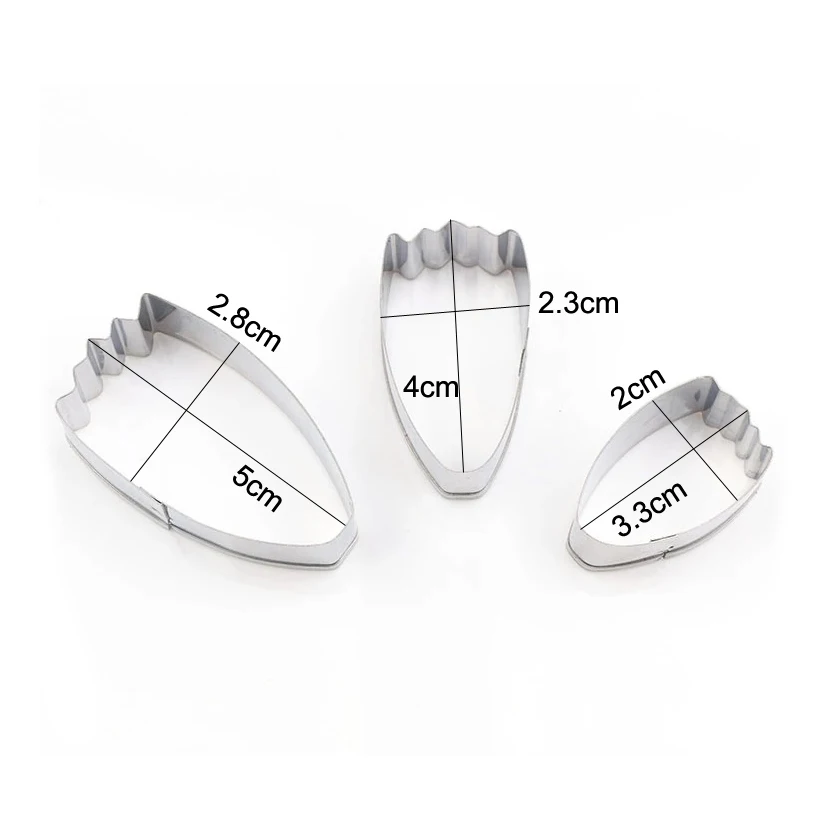 3pcs/set Flower Calliopsis Petal Cutter Set Stainless Steel Candy Biscuit Fondant Cookie Cutters Cake Decorating Tools