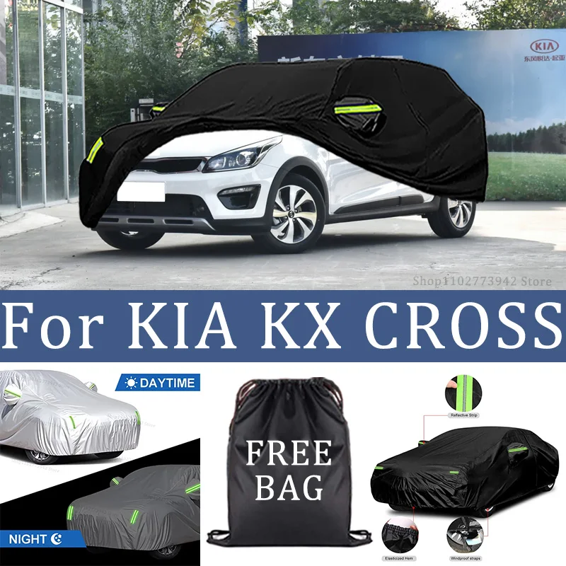 

For KIA KX CROSS Car Cover Full Covers with Reflective Strip Dustproof UV Scratch-Resistant Sunscreen Protective cover