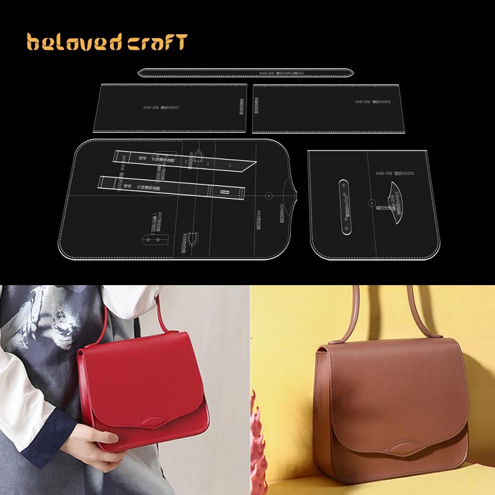 

BelovedCraft-Leather Bag Pattern Making with Acrylic Templates for Women's shoulder crossbody bag