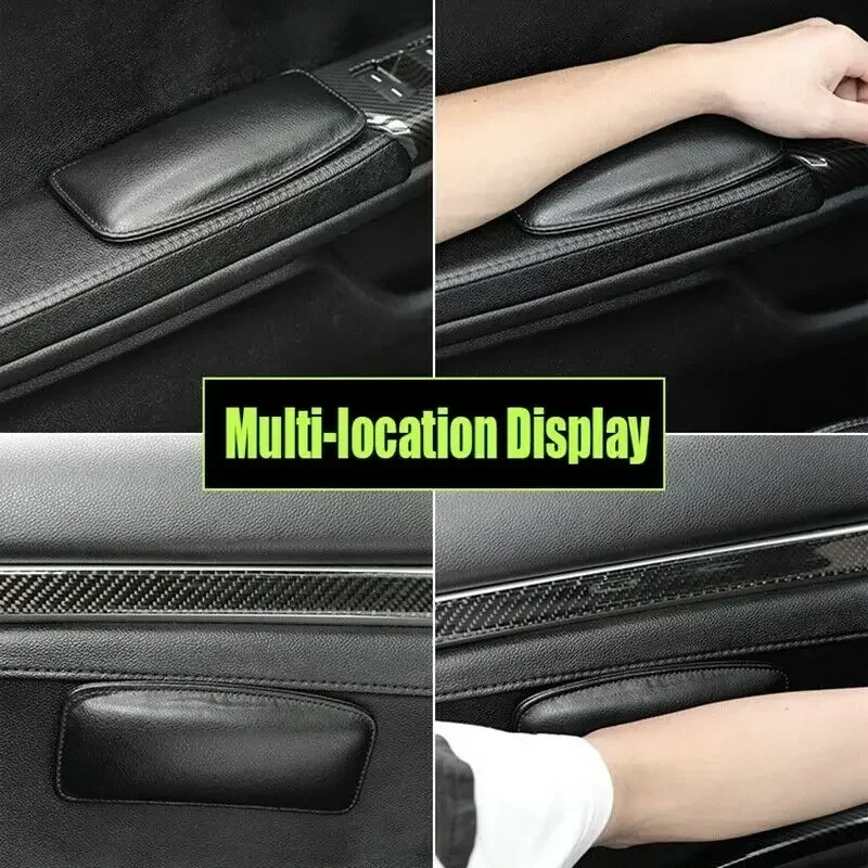 Car Leather Leg Cushion Knee Pad Pillow Thigh Support Seat Door Armrest Leg Pad For Bmw Car Interior Decor
