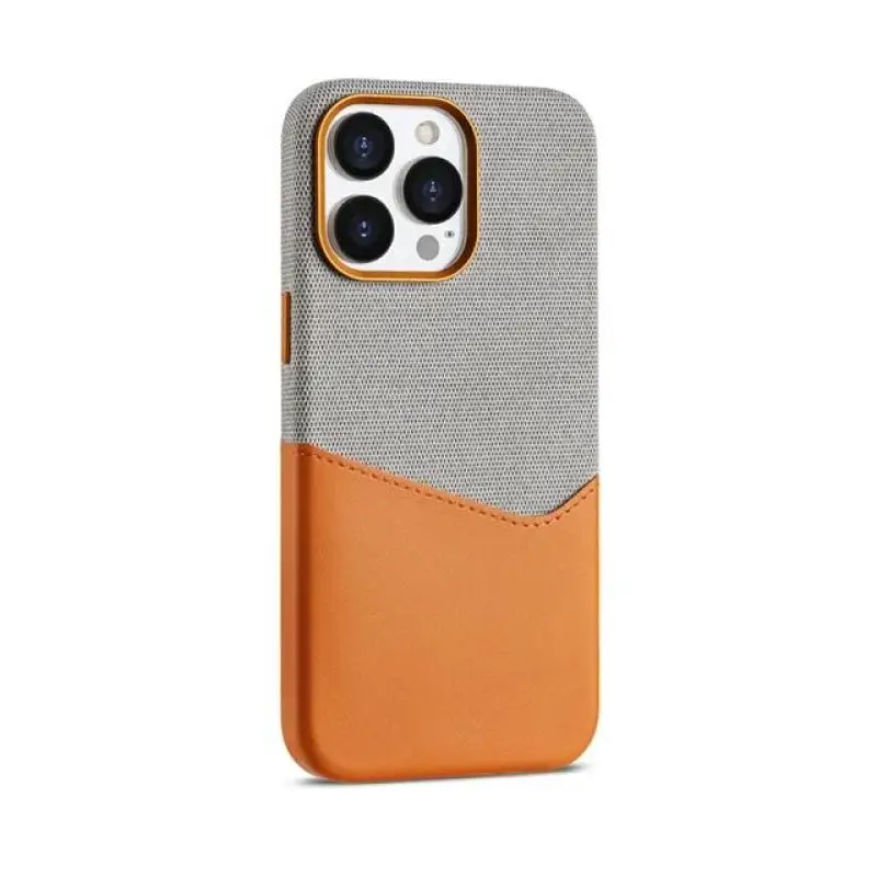 Card Holder MagSafe Leather Phone Case For iPhone 15 14Pro Max 13 14 Pro 12 Pocket Wireless Charging Alloy Lens Hit Color Cover