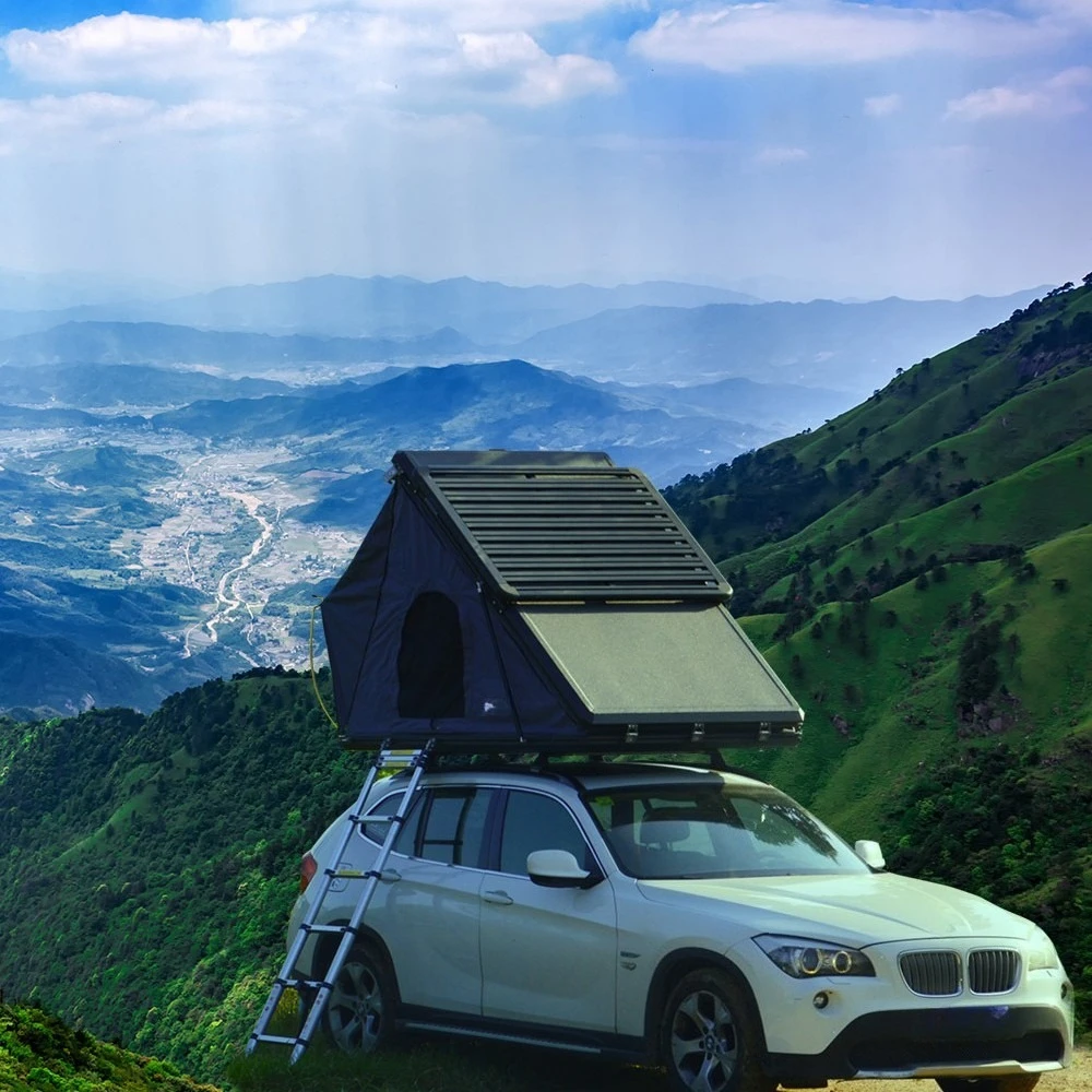 All-aluminium Alloy Triangular Roof Tent with Vehicle-mounted Platform with Roof Frame Blast-resistant Armour-piercing Coating