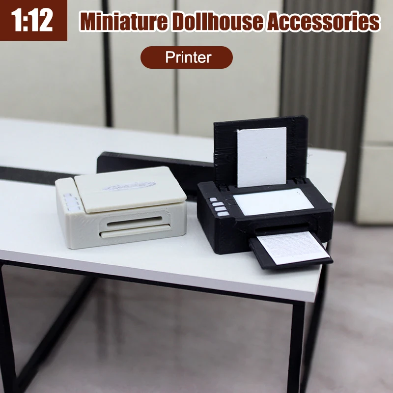 1:12 Dollhouse Simulation Typewriter Model Dollhouse Miniature CStudy Office Furniture Decoration Micro Life Scene Ornaments