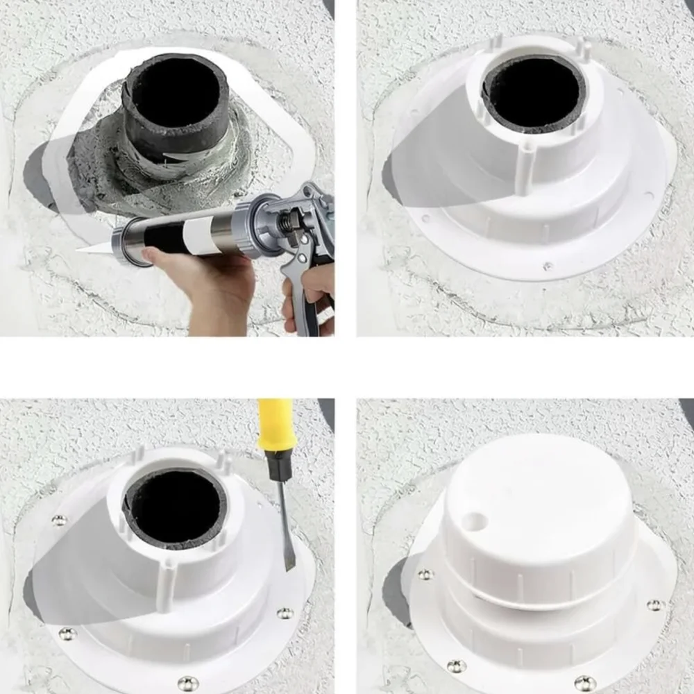 Plastic Roof Vent Cover Kit For RV Camper Trailer Sewer Pipe Ventilation Maintenance Parts Easy Install Accessories